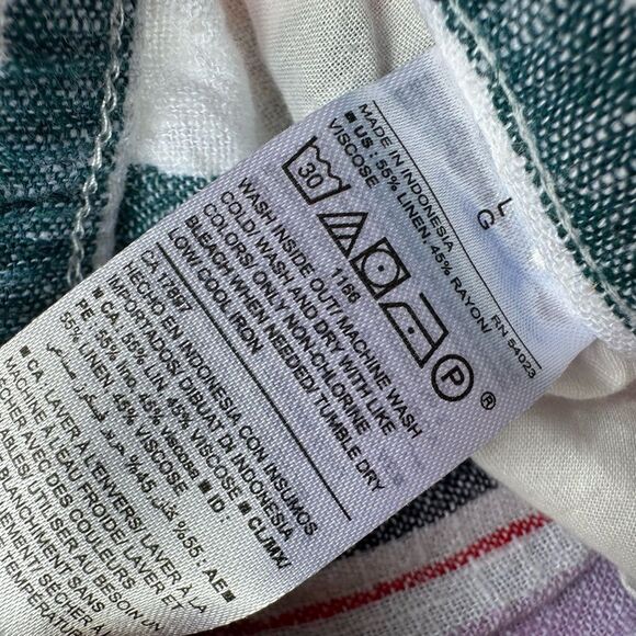 🎉5 for $45🎉 Old Navy Pants Wide Leg Women Size L Linen Blend - Picture 9 of 10